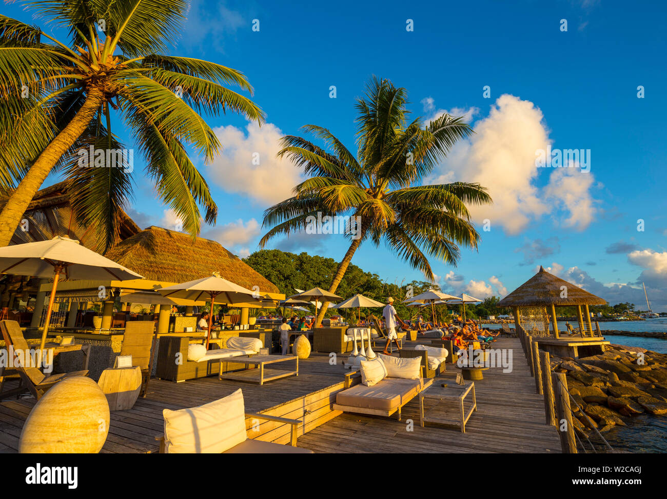 Le Domaine de l'Orangeraie hotel, La Digue, Seychelles Stock Photo