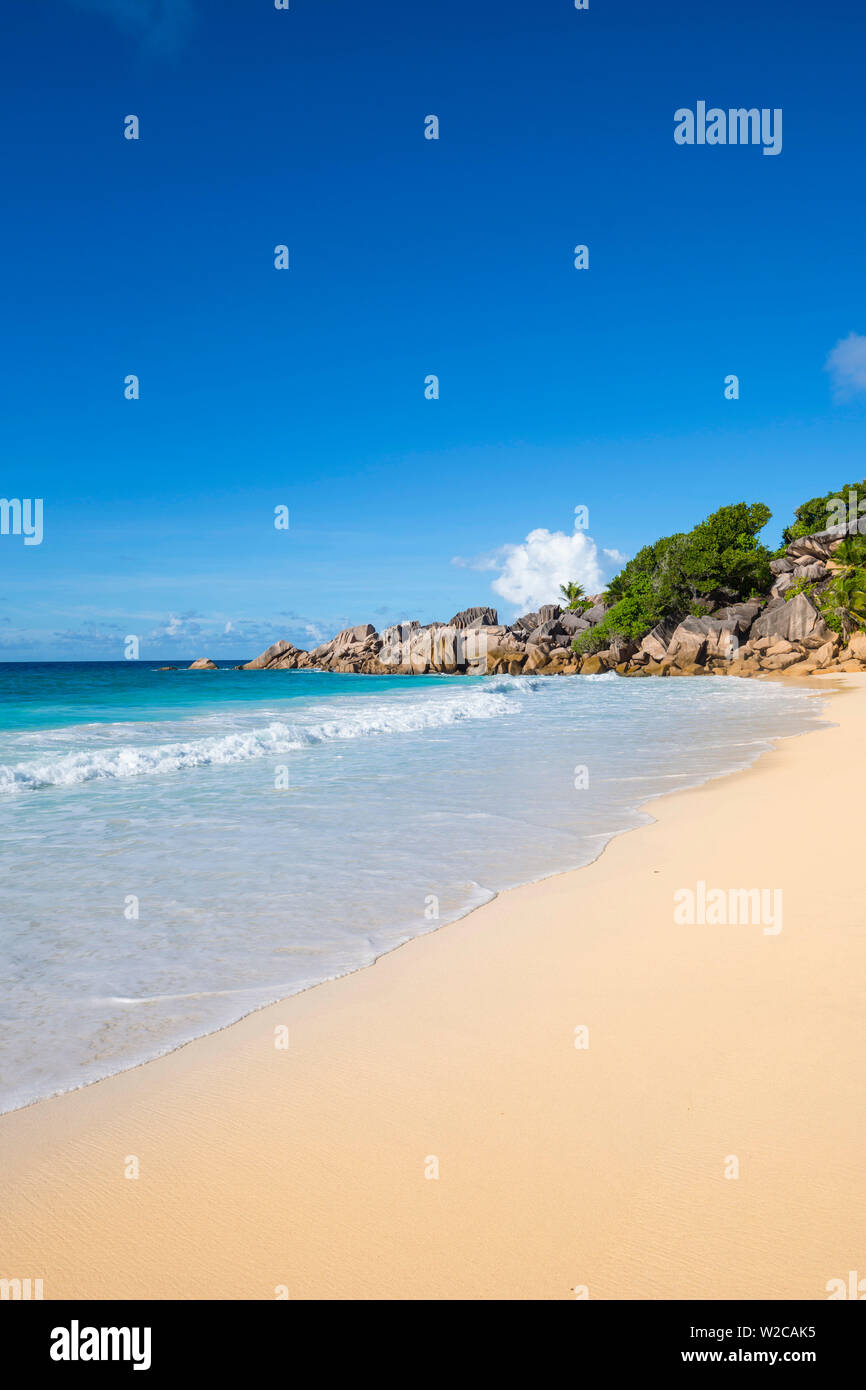 Petite Anse beach, La Digue, Seychelles Stock Photo