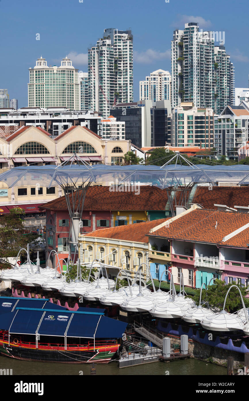 Singapore, Clarke Quay, entertainment district, exterior Stock Photo