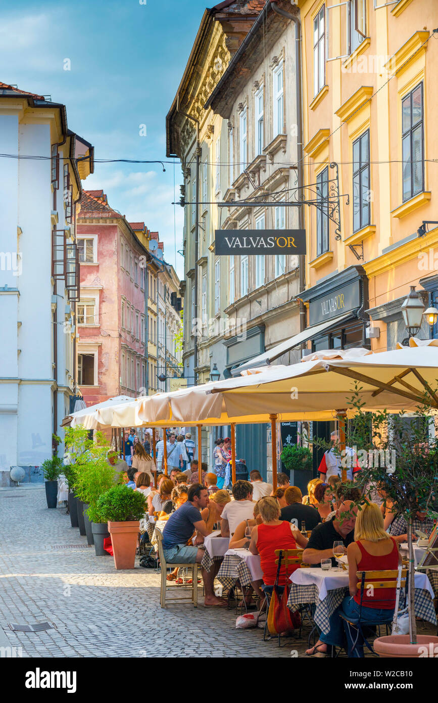 Slovenia, Ljubljana, Old Town, Stari Trg Stock Photo