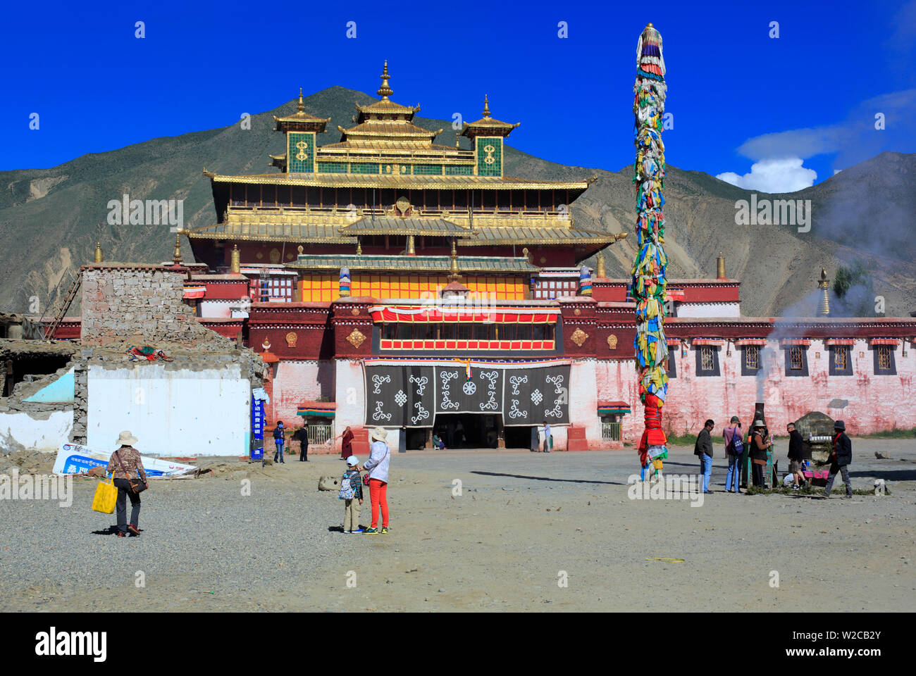 Utse temple, Samye Monastery (Samye Gompa), Dranang, Shannan Prefecture, Tibet, China Stock Photo