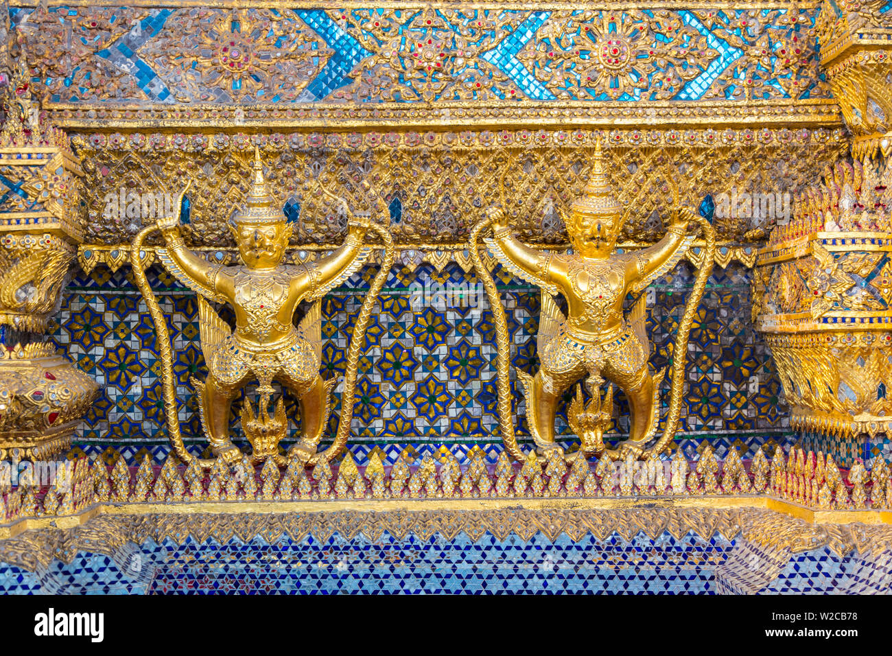 Wat Phra Kaew (Temple of the Emerald Buddha), Bangkok, Thailand Stock Photo