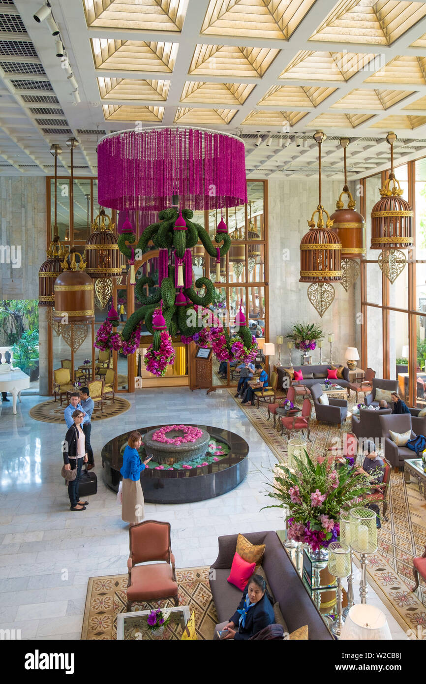 Lobby of the Mandarin Oriental hotel, Riverside, Bangkok, Thailand