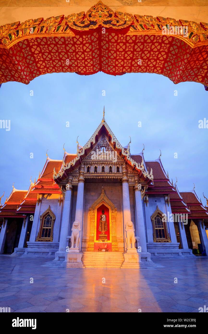 Thailand, Bangkok, Wat Benchamabophit (Marble Temple) Stock Photo