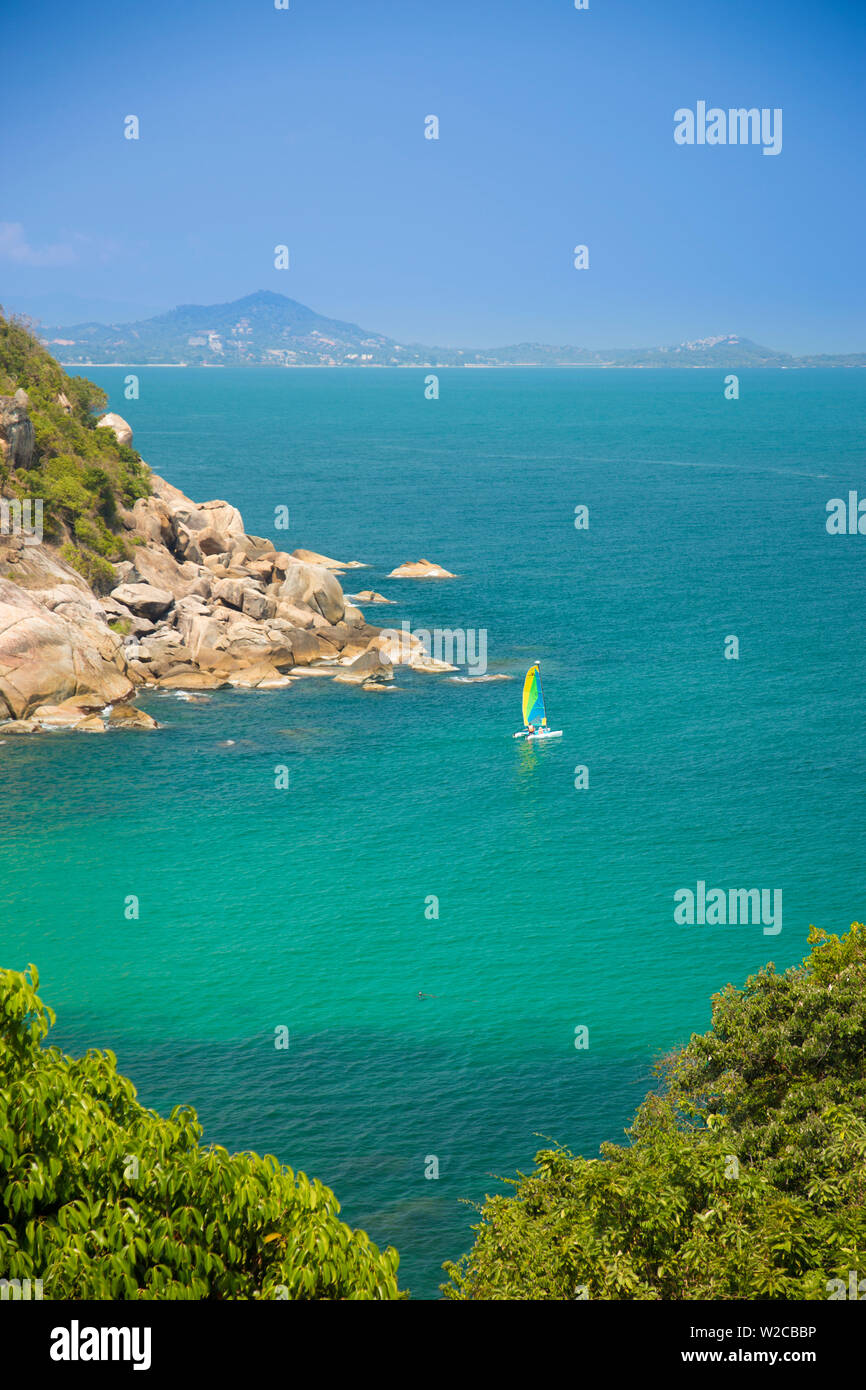 Sailing boat off the coast of Koh Samui, Thailand Stock Photo