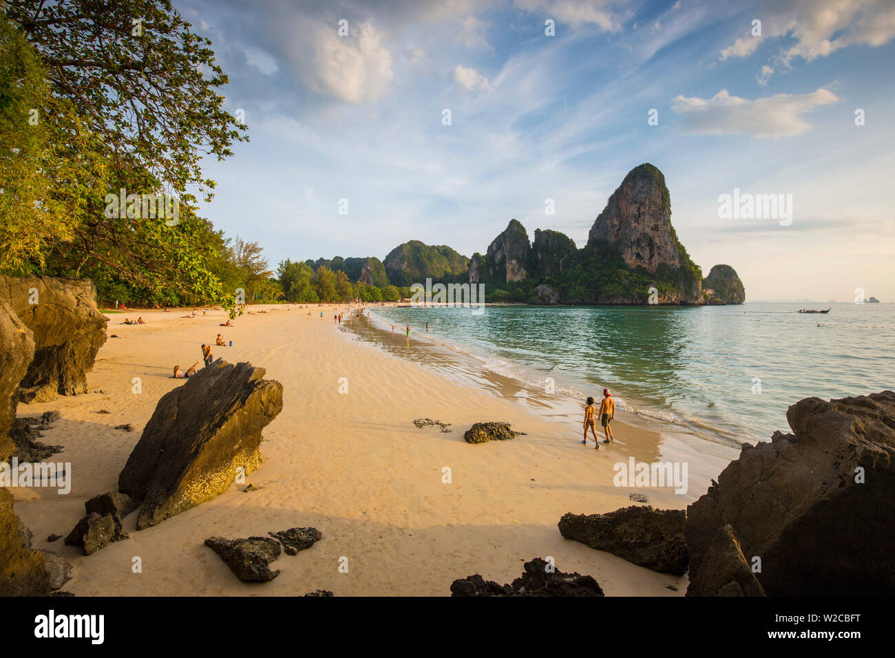 West Railay beach, Railay Peninsula, Krabi Province, Thailand Stock Photo