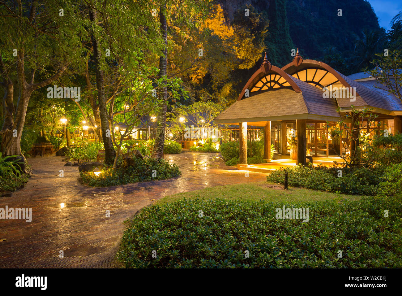 Rayavadee resort, Railay Peninsula, Krabi Province, Thailand Stock Photo