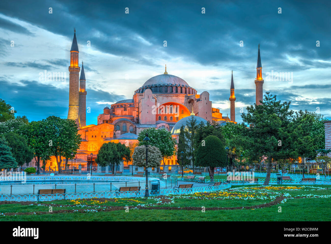 Turkey, Istanbul, Sultanahmet, Hagia Sophia (or Ayasofya),  Greek Orthodox basilica, imperial mosque, and now a museum Stock Photo