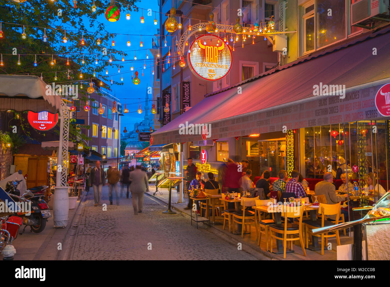 Turkey, Istanbul, Sultanahmet, Cafes Stock Photo