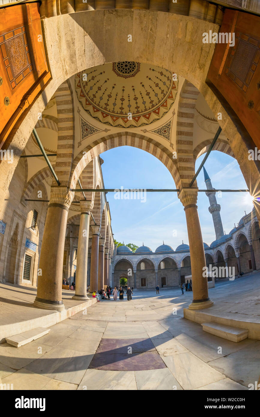 Turkey, Istanbul, Suleymaniye Mosque (Suleymaniye Camii) Stock Photo