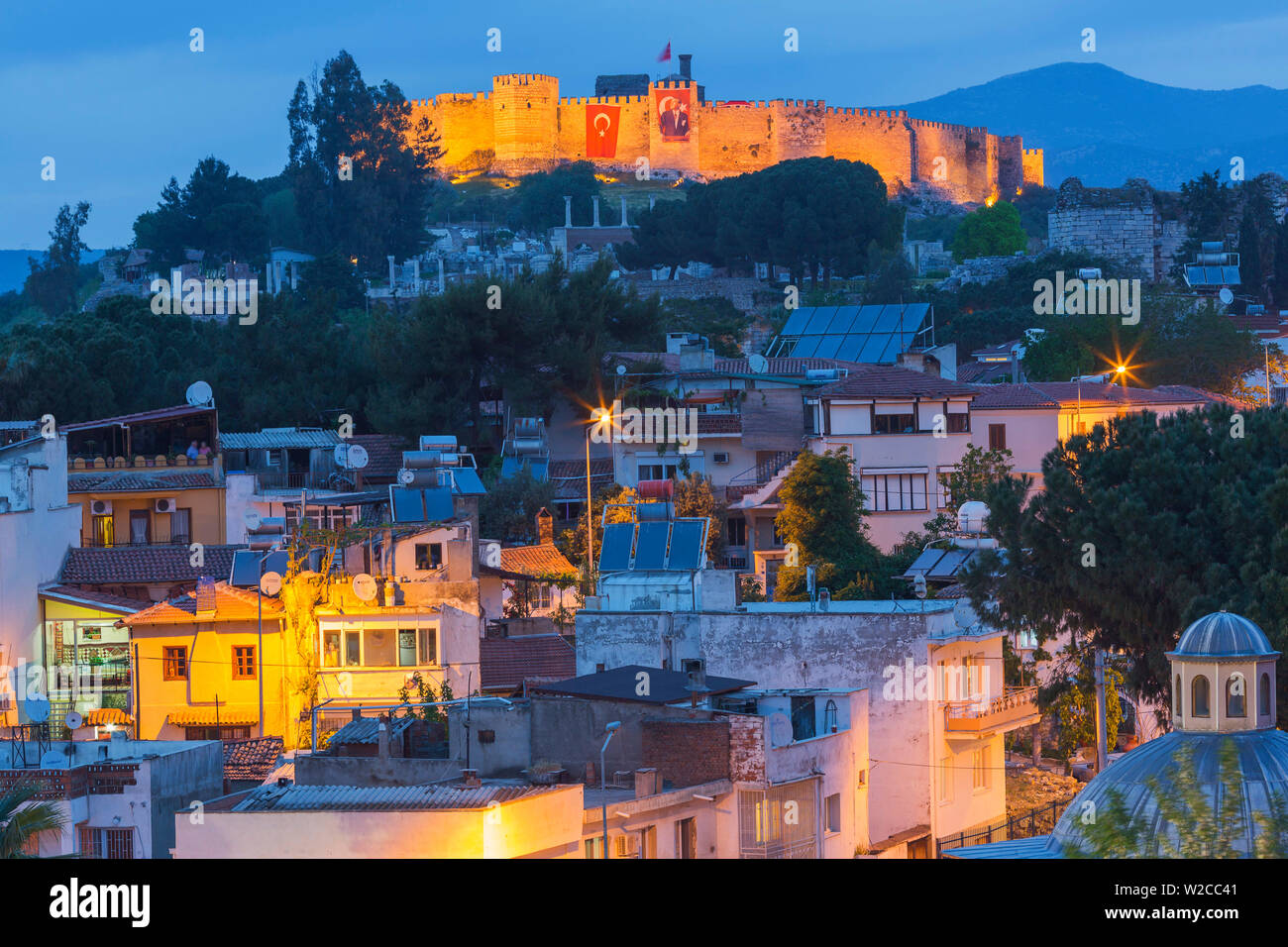 Fortress, Ayasoluk Hill, Ephesus, Selcuk, Izmir Province, Turkey Stock Photo