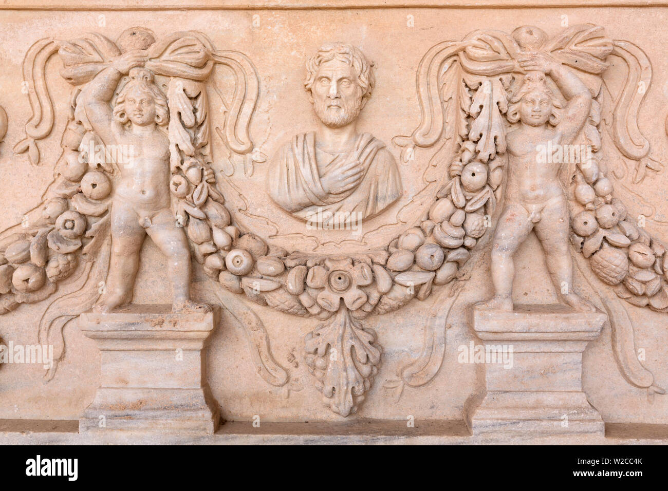 Hellenistic sculpture in Archeological museum of Ephesus, Selcuk, Izmir Province, Turkey Stock Photo