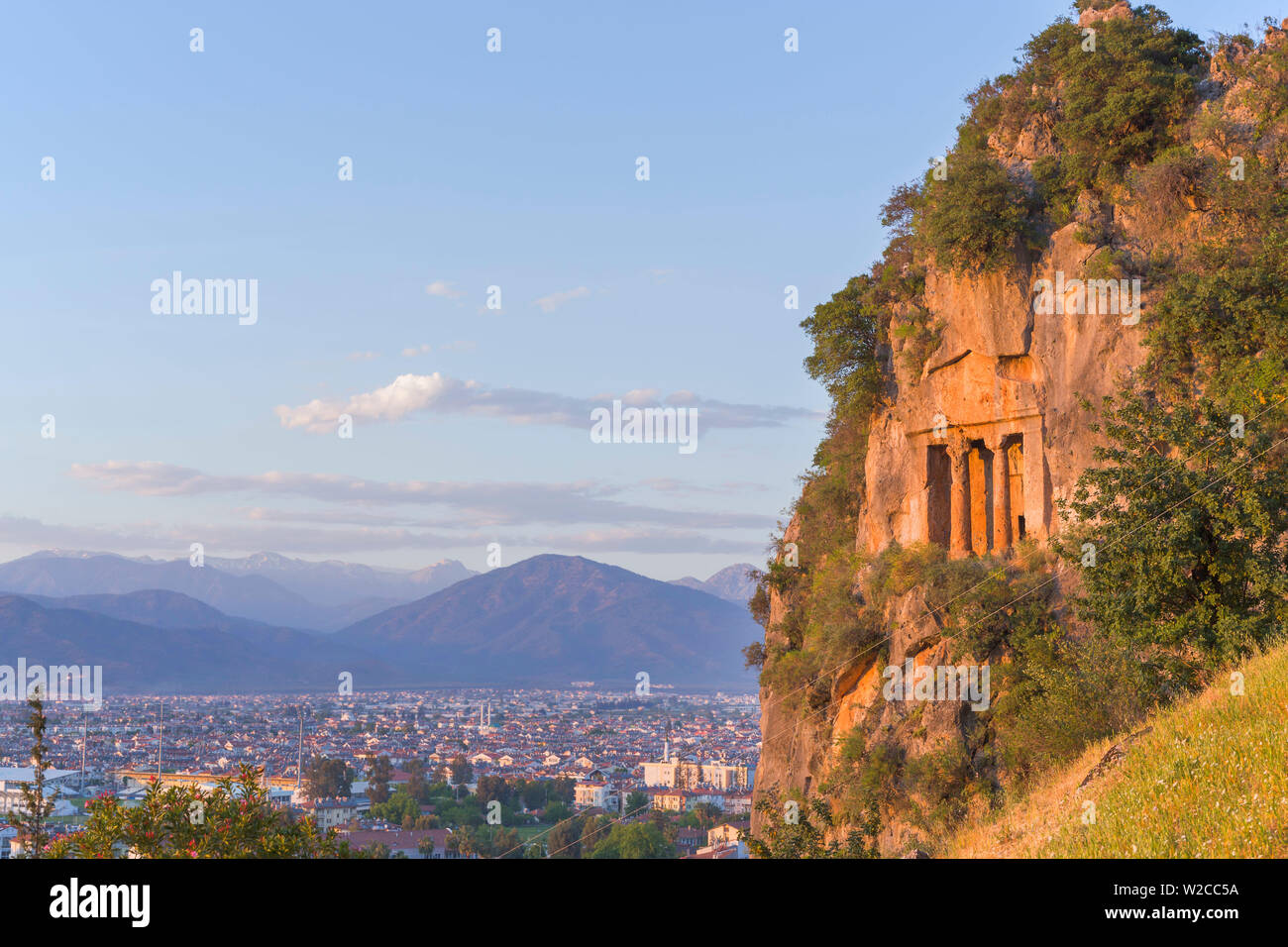 Tomb of Amyntas, Fethiye, Mugla Province, Turkey Stock Photo