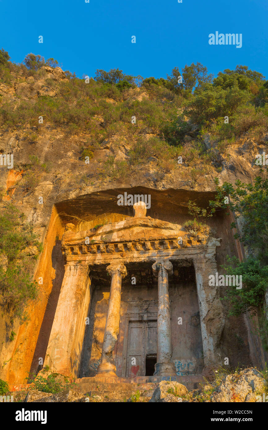Tomb of Amyntas, Fethiye, Mugla Province, Turkey Stock Photo