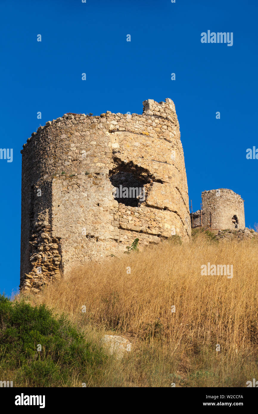 Ukraine, Crimea, Balaklava, Fortress ruins Stock Photo