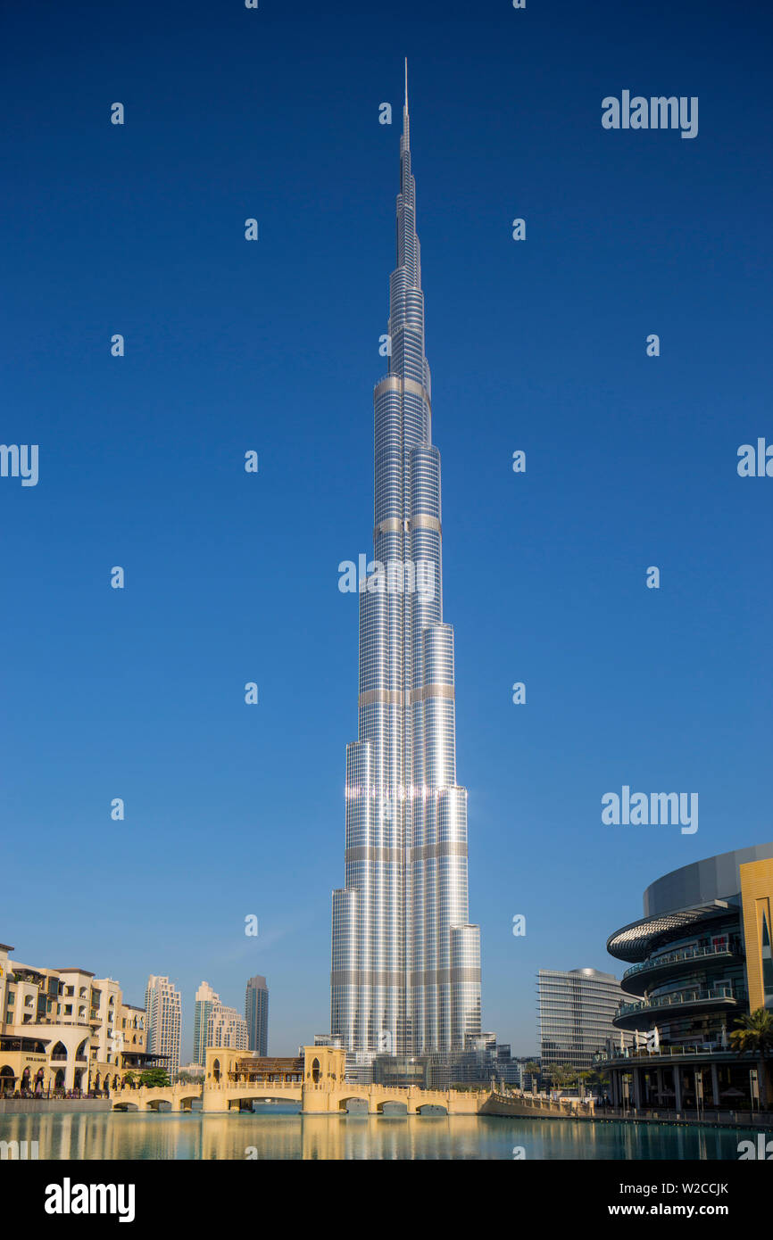 Burj Khalifa (world's tallest building), Downtown, Dubai, United Arab Emirates Stock Photo