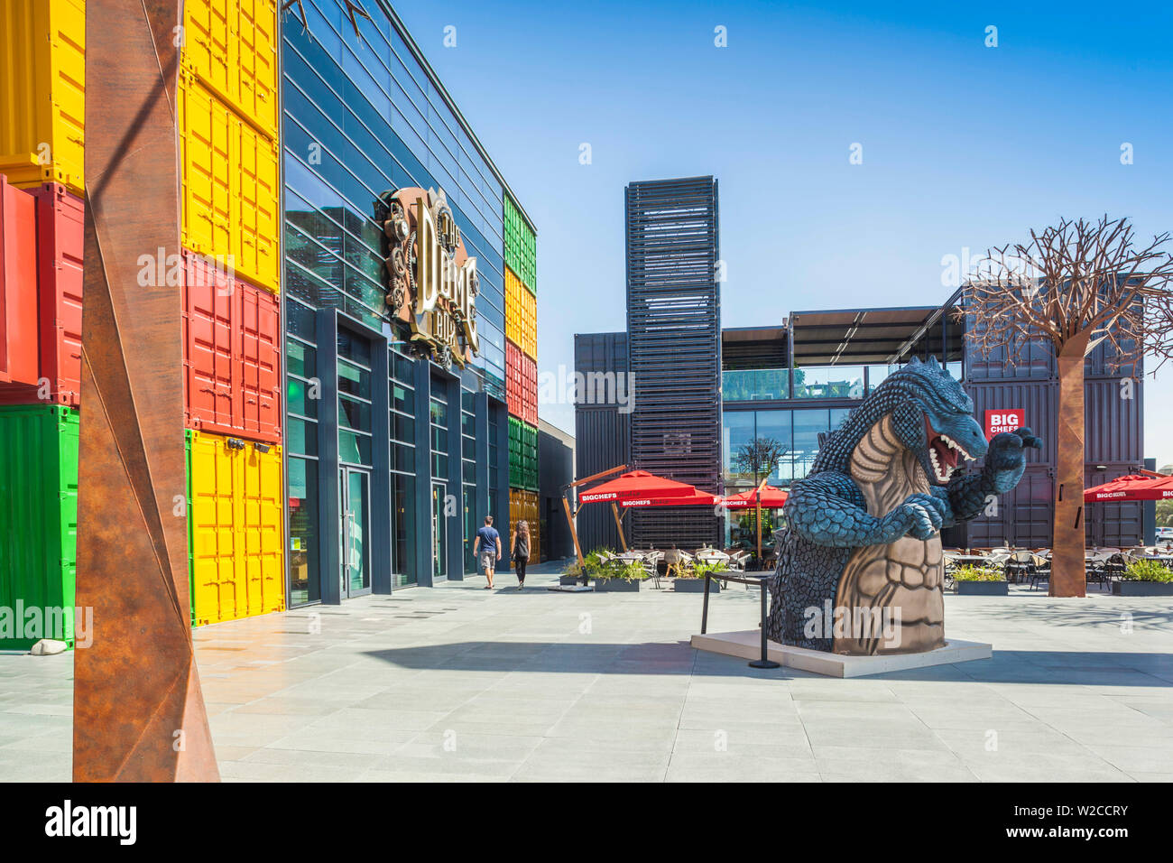 UAE, Dubai, Jumeirah, The Dome Box, new shopping mall built of shipping
