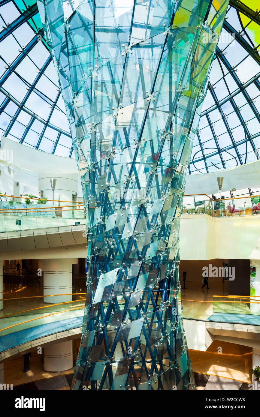 UAE, Dubai, Dubai Creek Area, Wafi Mall atrium Stock Photo Alamy