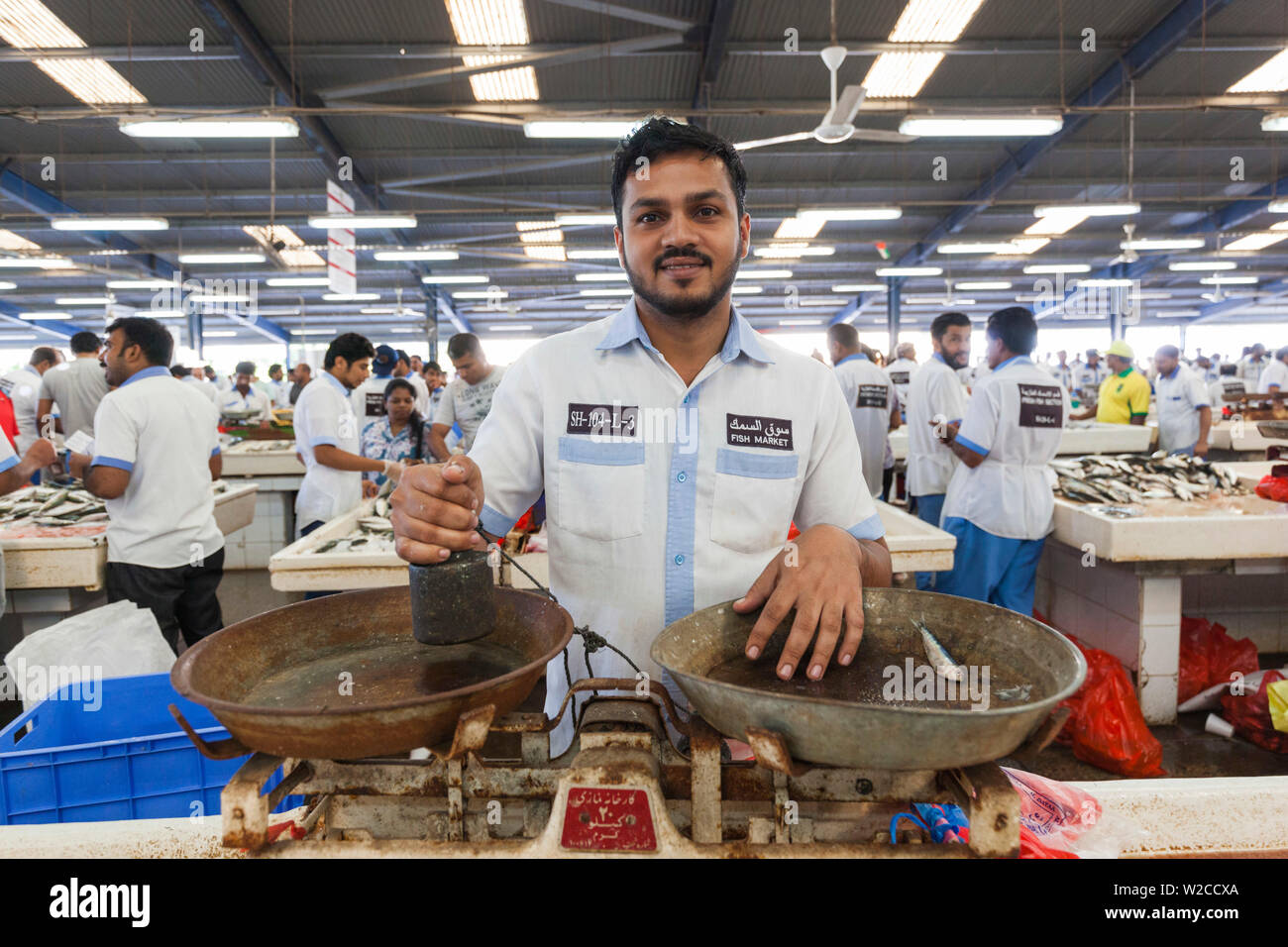 UAE, Dubai, Deira, Dubai Fish Market Stock Photo