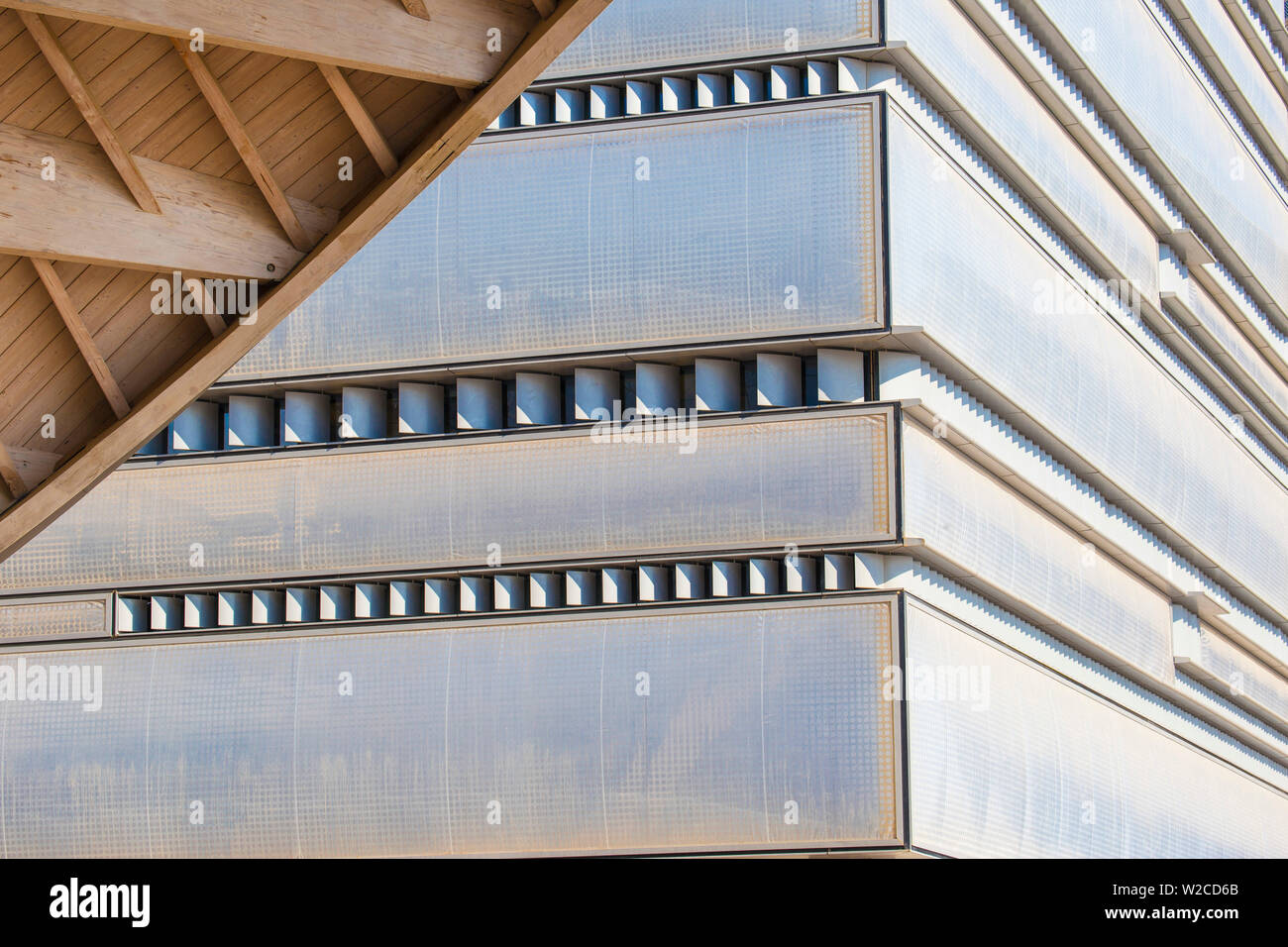 United Arab Emirates, Abu Dhabi, Masdar City - the world's first zero-carbon, car and skyscraper-free city Stock Photo