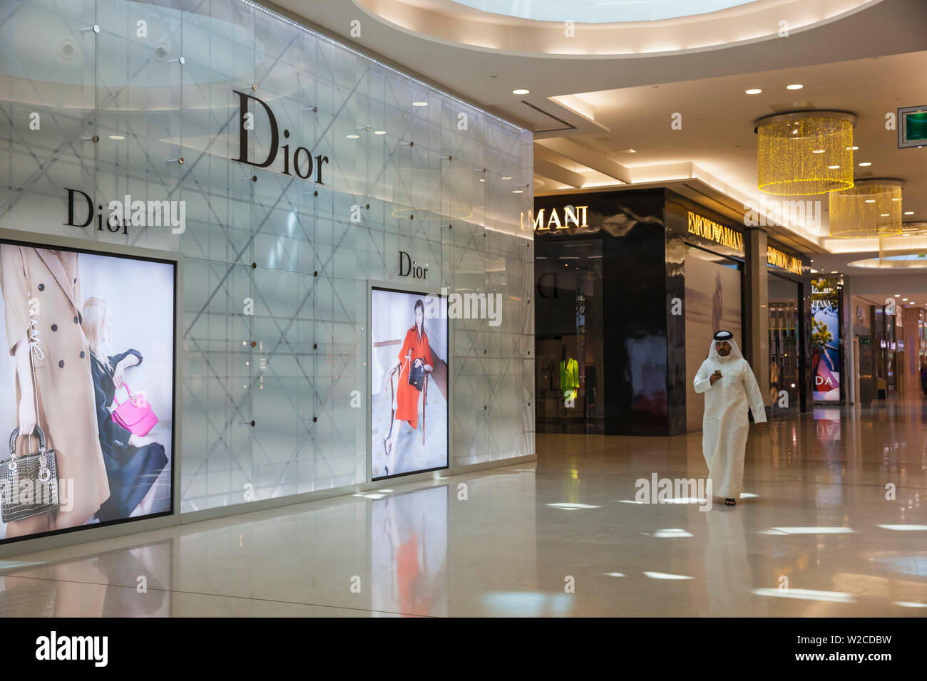 Bahrain, Manama, Moda Mall - a premium high-end luxury shopping mall located on the Ground Floor of the Bahrain World Trade Center Stock Photo