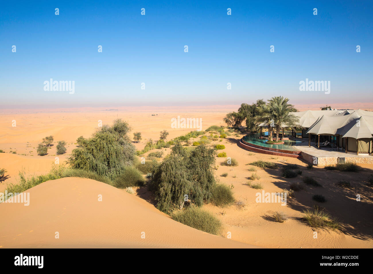 United Arab Emirates, Abu Dhabi, Al Ain, Remah Desert, Luxury villas at