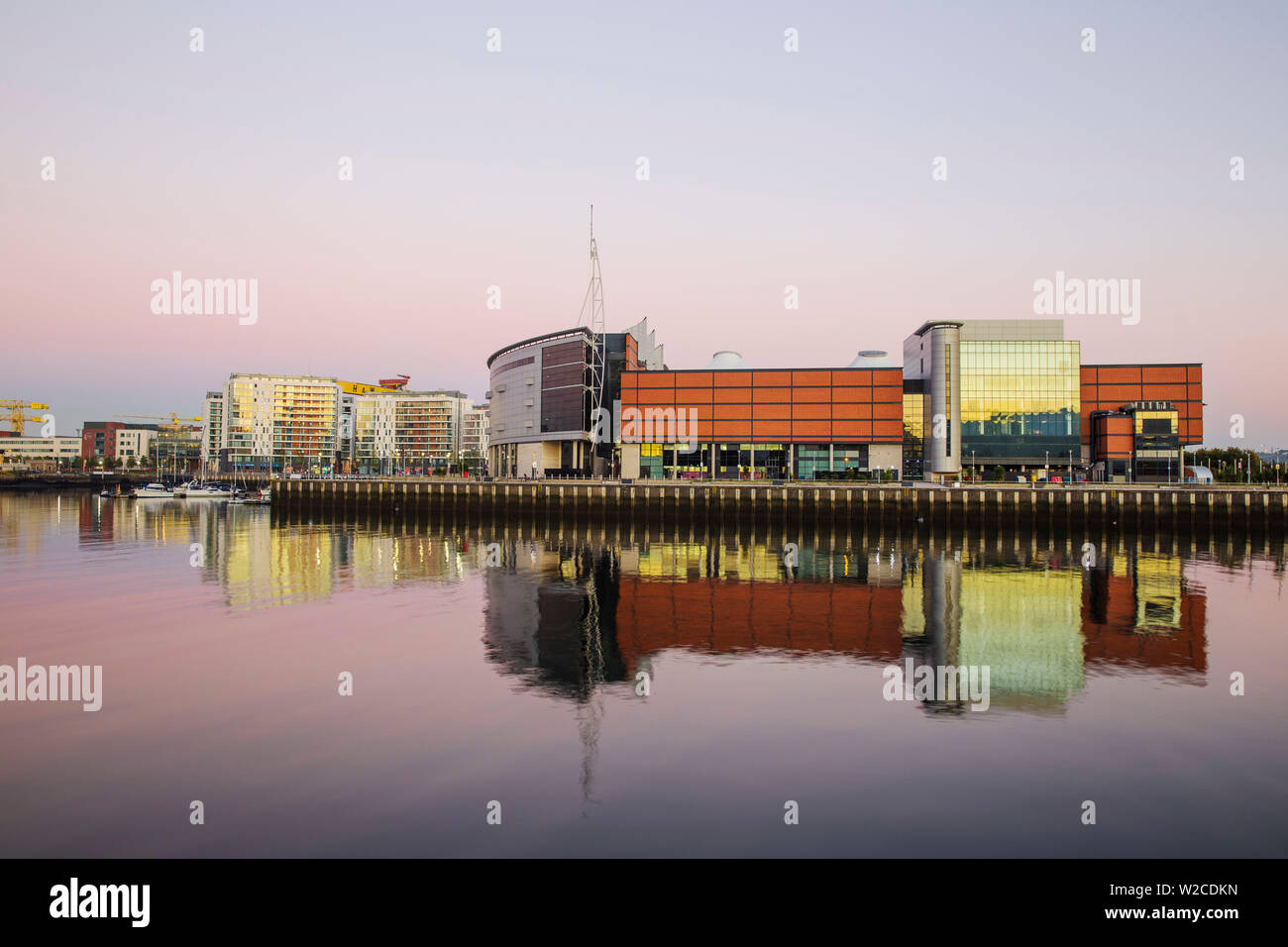 United Kingdom, Northern Ireland, Belfast, The SSE Arena, formerly known as the Odyssey Arena and W5 Science and discovery centre Stock Photo
