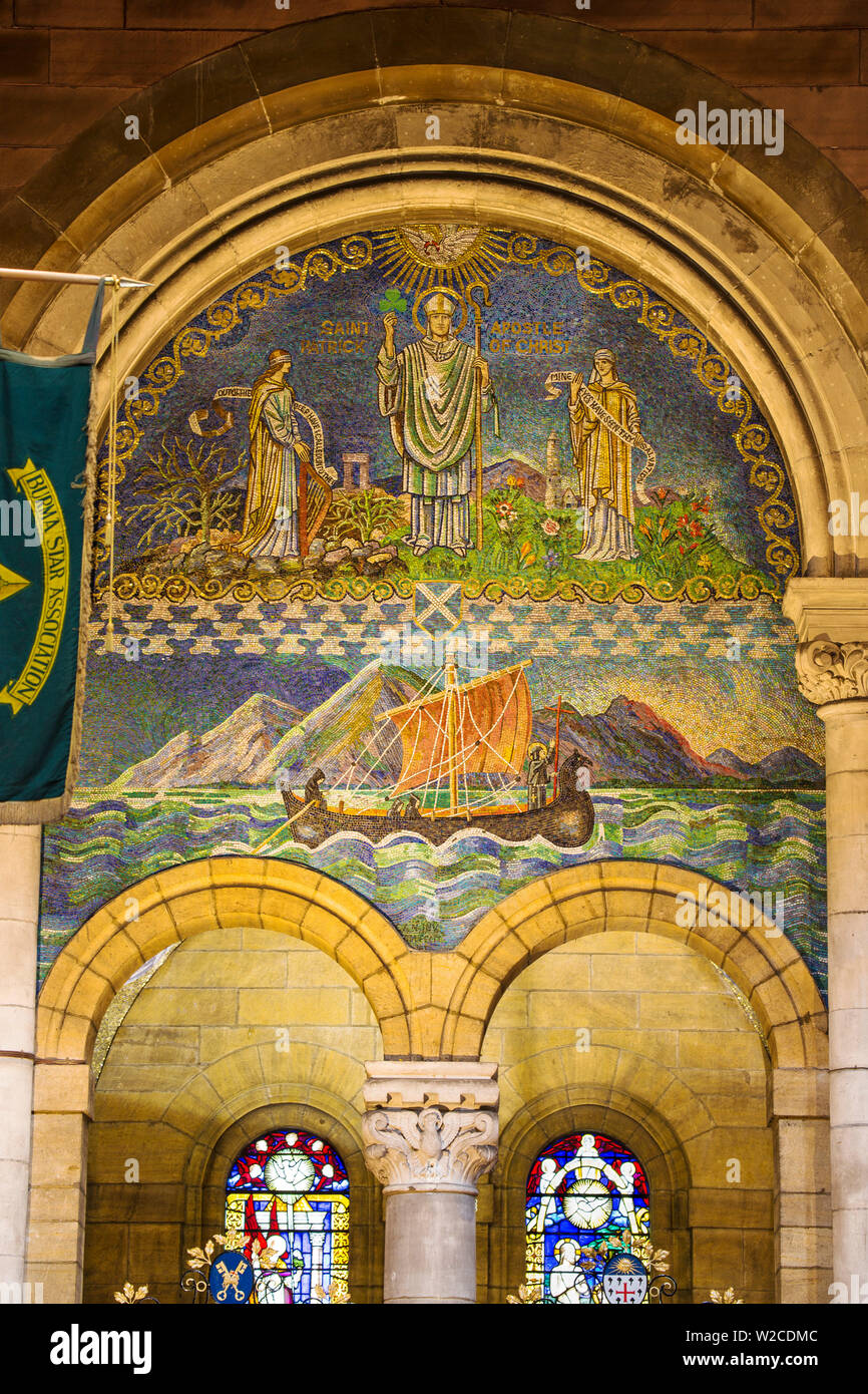 United Kingdom, Northern Ireland, Belfast, Belfast's Cathedral Quarter, Mosaic at St Anne's Cathedral Stock Photo