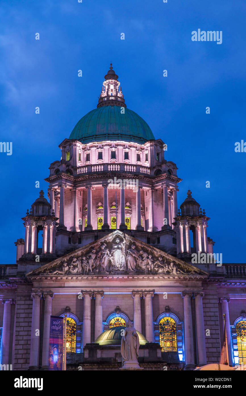 United Kingdom, Northern Ireland, Belfast, City Hall Stock Photo