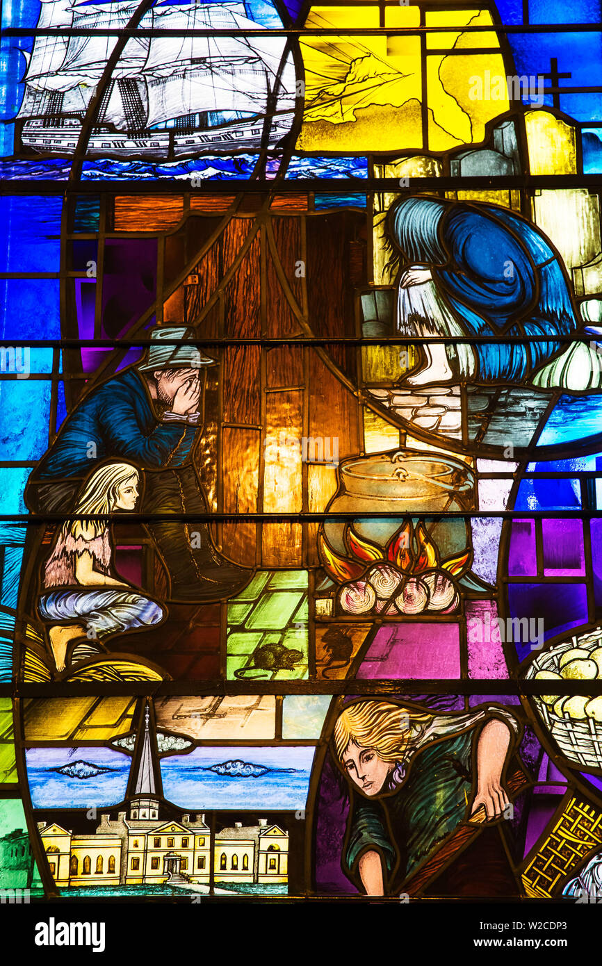 United Kingdom, Northern Ireland, Belfast, City Hall, Stained glass