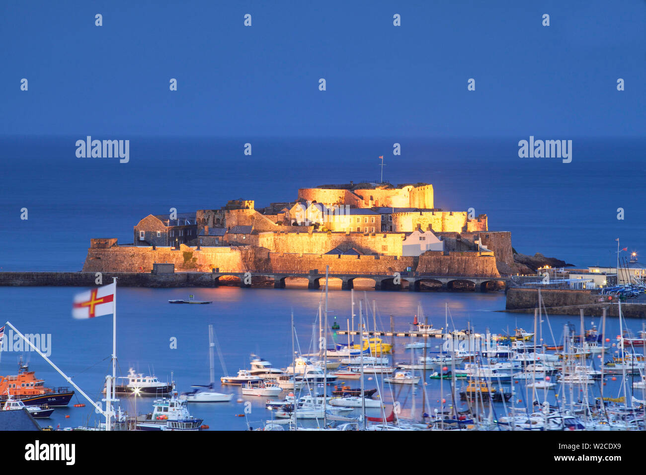 Ramparts castle st peter port guernsey hires stock photography
