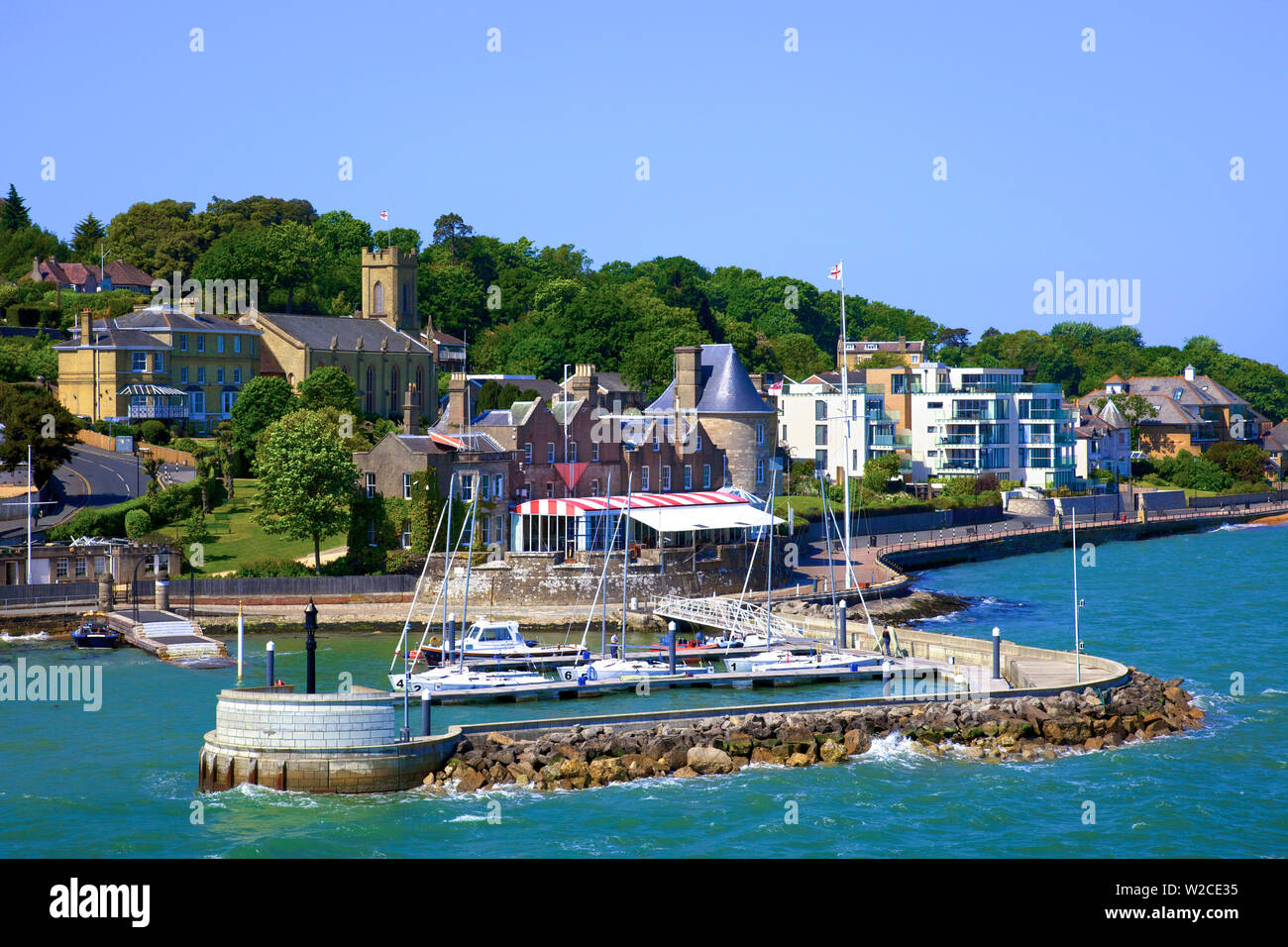 Cowes from the Sea, Cowes, Isle of Wight, United Kingdom Stock Photo