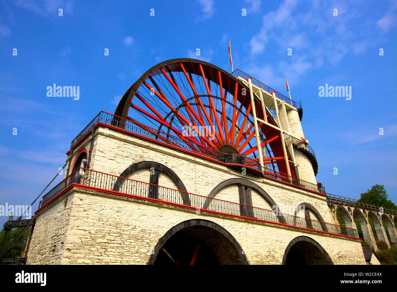 Laxey Wheel, Laxey, Isle of Man Stock Photo