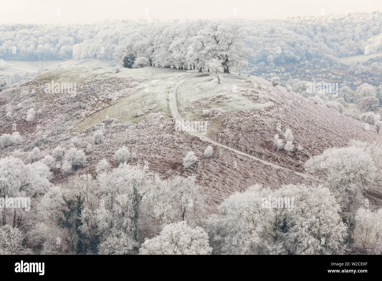 Uley Bury from Downham hill, Gloucestershire, UK Stock Photo