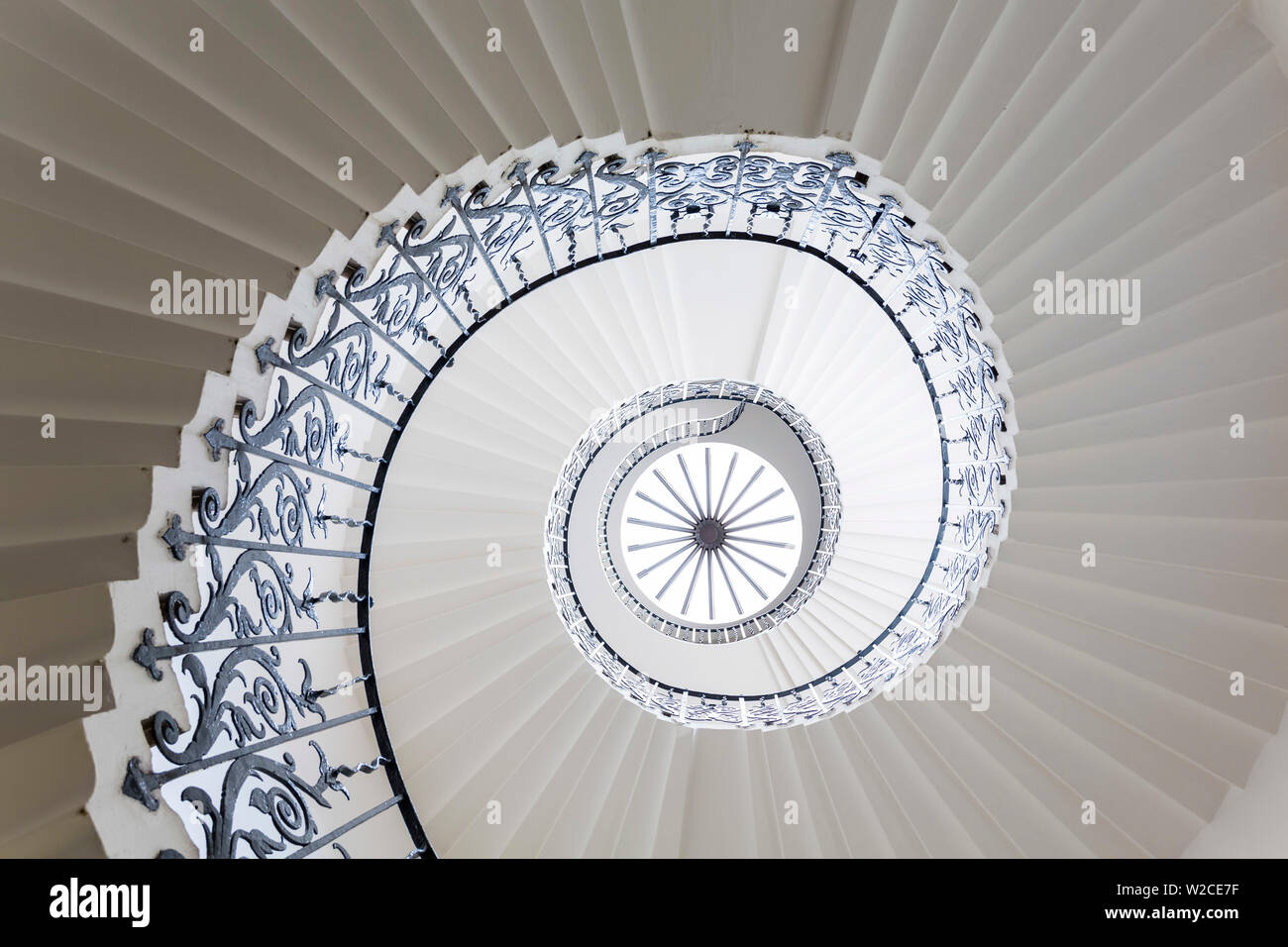 Spiral staircase, The Queen's House, Greenwich, London, UK Stock Photo