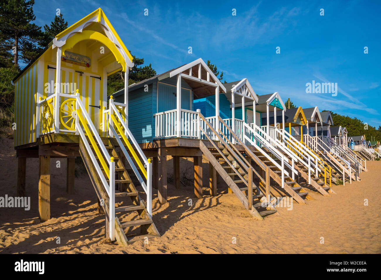 UK, England, Norfolk, North Norfolk, Wells-next-the-Sea Beach Stock Photo