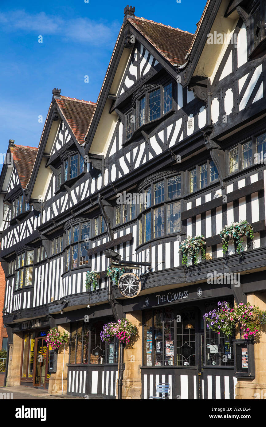 United Kingdom, England, Cheshire, Chester, Tudor buildings in city center Stock Photo