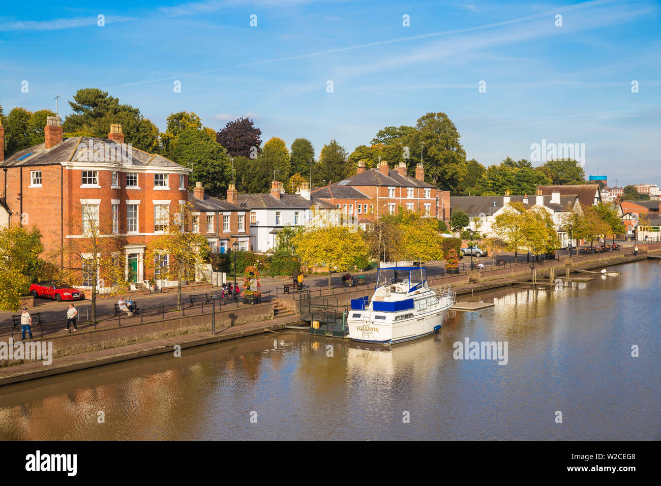 United Kingdom, England, Cheshire, Chester, View of the river Dee Stock Photo
