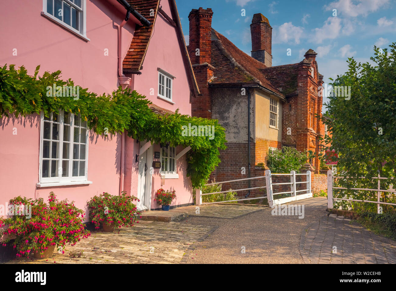 UK, England, Suffolk, Kersey, Church Hill Stock Photo