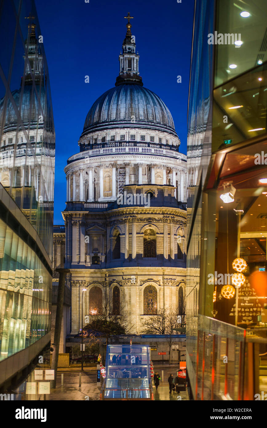 England, London, The City, St. Paul's Cathedral from One New Change Stock Photo