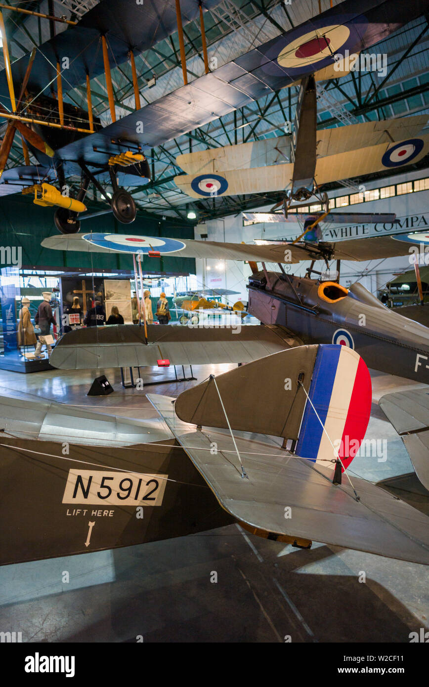 England, London-Hendon, RAF Museum London, The Grahame-White Factory Gallery of WW1-era aviation Stock Photo