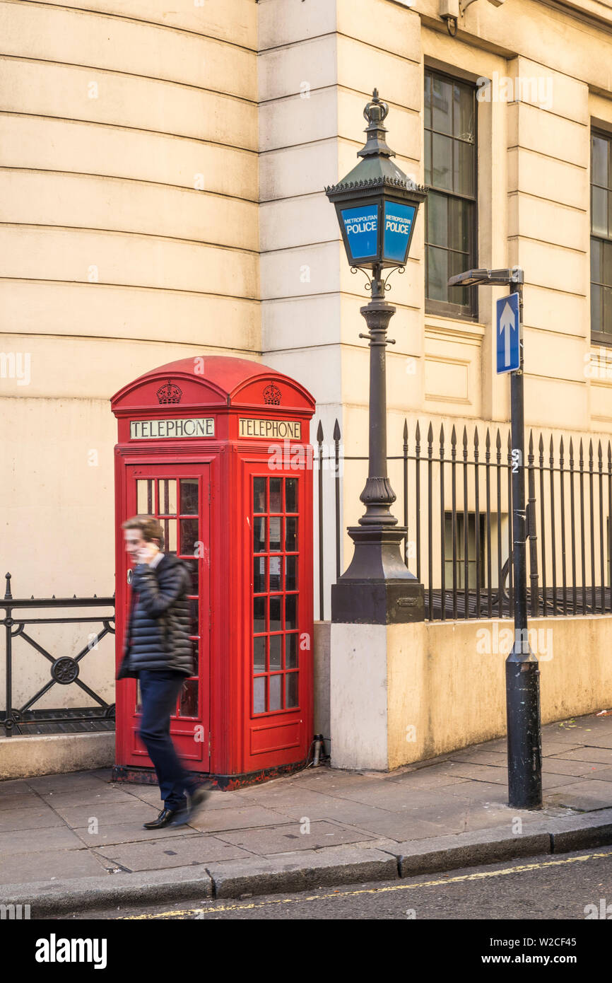 Phone box, London, England Stock Photo