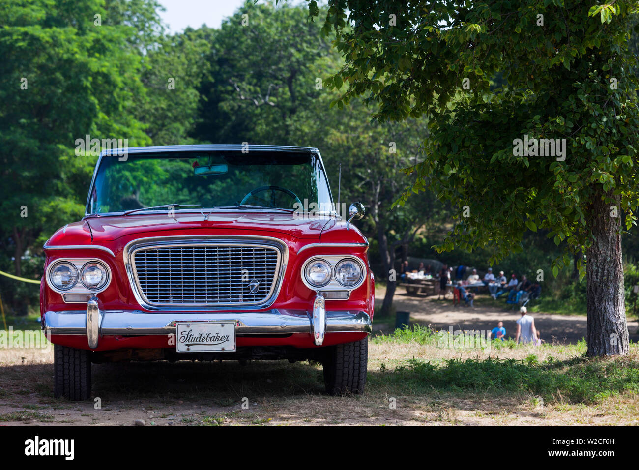 USA, Massachusetts, Gloucester, Antique Car Show, 1960s-era, Studebaker Lark Stock Photo