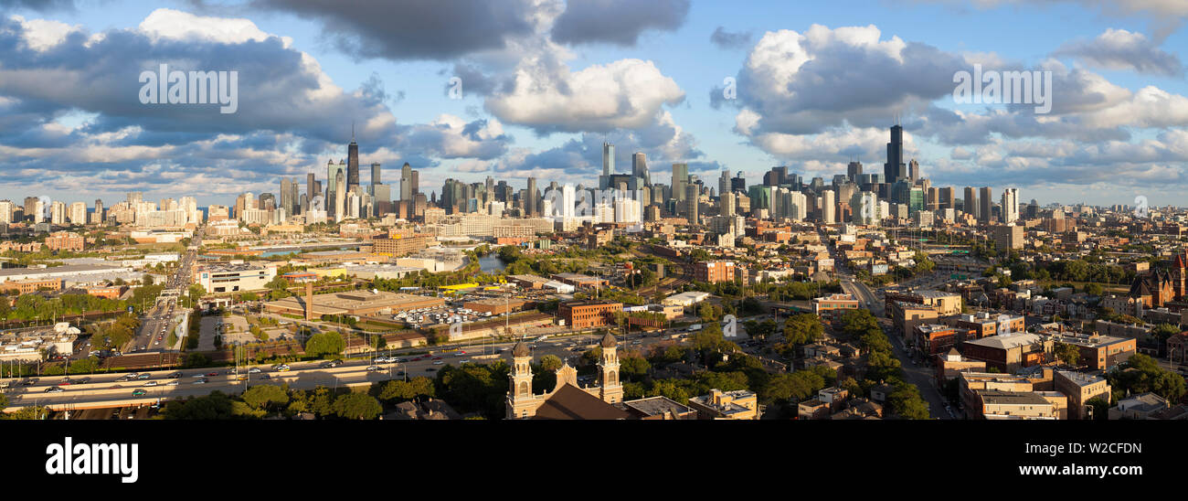 USA, Illinois, Chicago, City Skyline Stock Photo