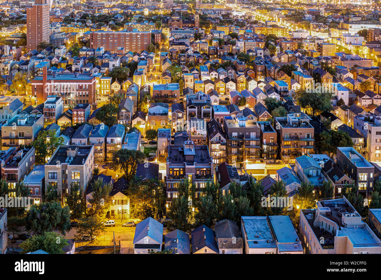 USA, Illinois, Chicago, residential suburbs Stock Photo