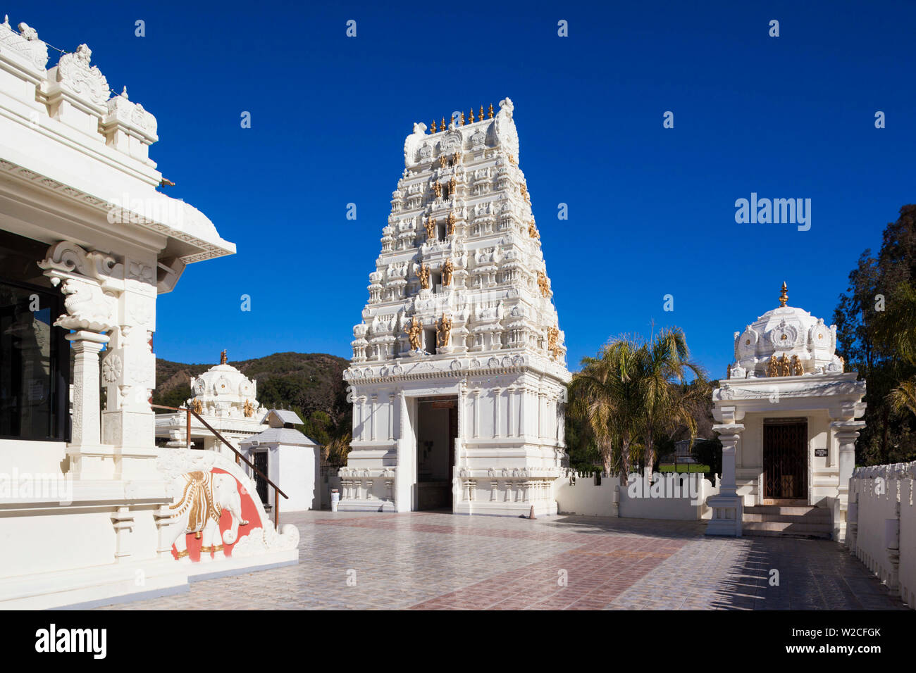 USA, California, Los Angeles-area, Calabasas, Malibu Hindu Temple Stock Photo