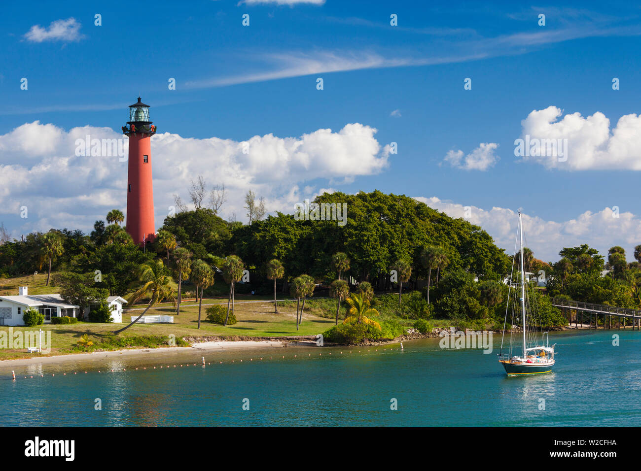 USA, Florida, Jupiter, Jupiter Inlet Lighthouse Stock Photo
