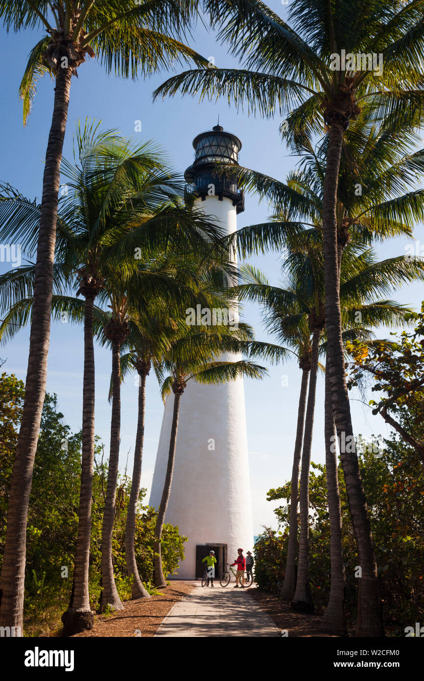 USA, Florida, Miami-area, Key Biscayne, Bill Baggs Florida State Park, Cape Florida LIghthouse Stock Photo