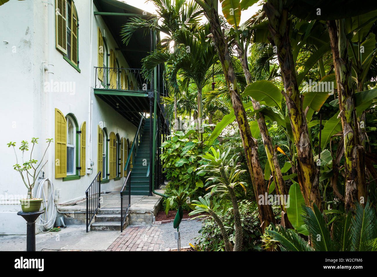 USA, Florida, Florida Keys, Key West, Hemingway House, former residence of famous American writer Stock Photo