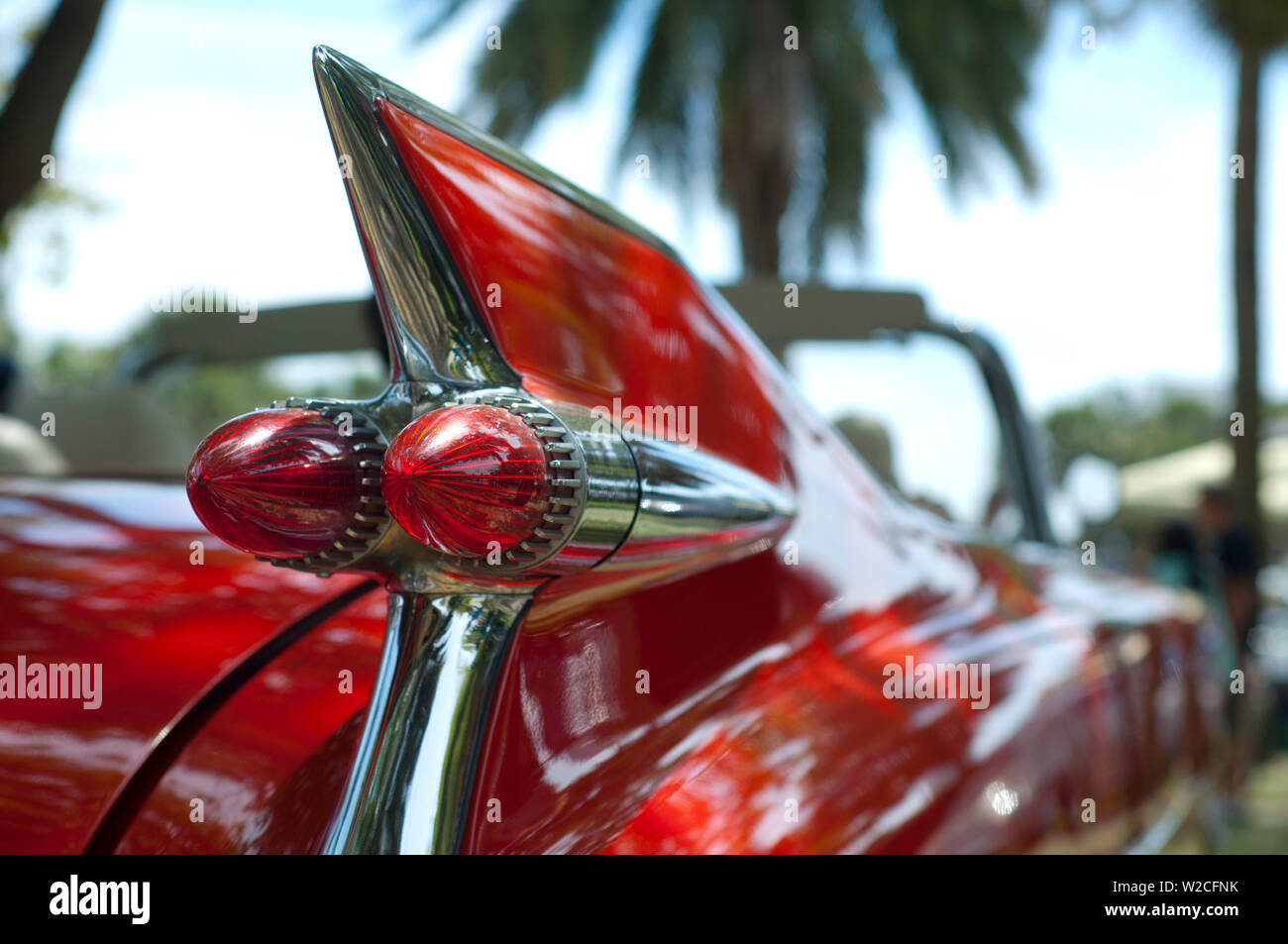 Florida, Saint Petersburg,1959 Cadillac Eldorado, Tail Fins, Bullet Tail Lights, Car Show, Vintage Car, Pinellas County Stock Photo